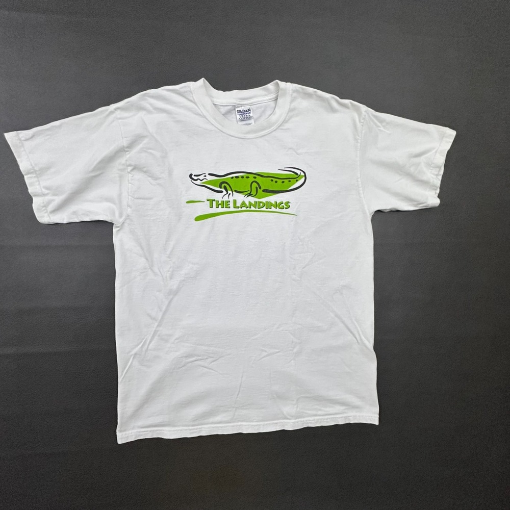 Vintage The Landings Club T Shirt Mens Large White Savannah GA Prep Golf Y2k